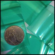 Green 12510 Original Apple Bags resealable bags measuring 1.25" x 1" with secure closure for snack or storage use.