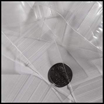 Clear 1.5 x 2-inch resealable Apple Bags by Original Apple Bags, showing transparent plastic storage pouches.