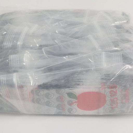 Original Apple Bags resealable bags with Taiji/Yin Yang design, 1.25 x 1.25 inches, featuring a distinctive black and white pattern.