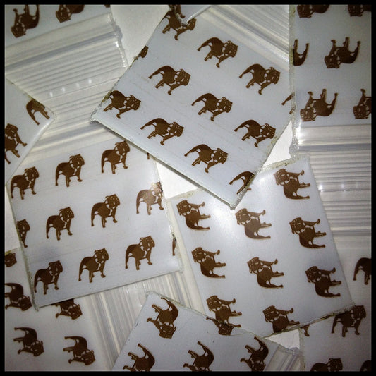 Original Apple Bags resealable bags, 1.25 x 1.25 inches, perfect for packaging small items or snacks.