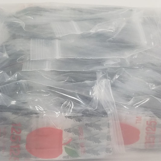 Resealable Original Apple Bags with 1.25-inch size, featuring SAMURAI branding and clear, durable plastic material.