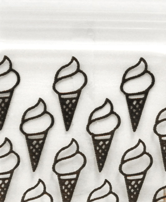 Original Apple Bags resealable ice cream snack bags, 1.25x1.25 inches, ideal for storing small treats or snacks.