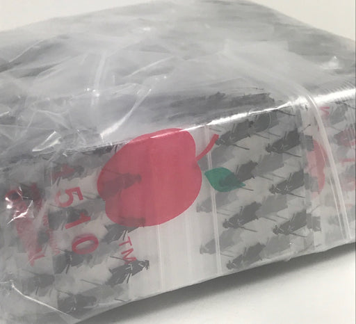 1510 Original Mini Ziplock 2.5mil Plastic Bags 1.5" x 1" Reclosable Baggies (Samurai) - The Baggie Store