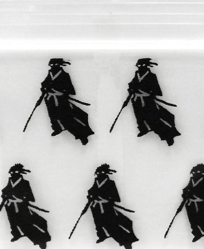 Original Apple Bags resealable bags, 1.5" x 1", featuring a SAMURAI design, shown in a close-up image.