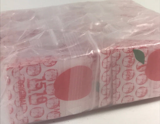 1510 Original Mini Ziplock 2.5mil Plastic Bags 1.5" x 1" Reclosable Baggies (Red Dog) - The Baggie Store