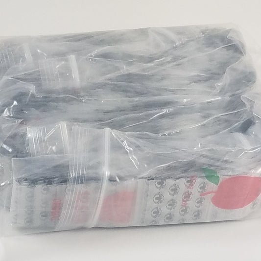 Black Spider resealable bags from Original Apple Bags, 1.25 x 1.25 inches, featuring a clear design with a black spider illustration.