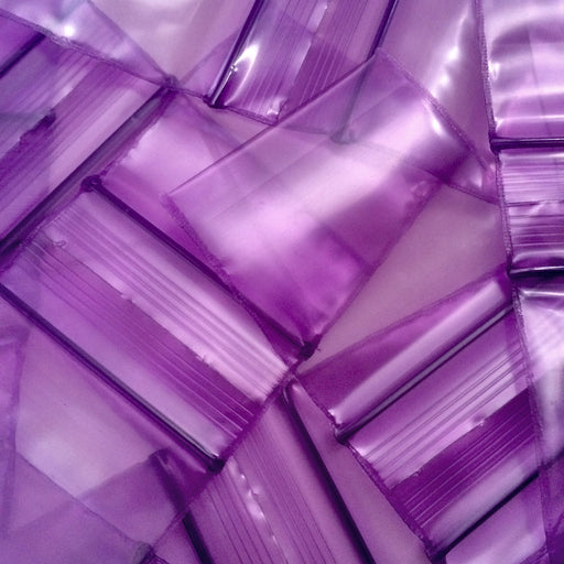 125125 Original Mini Ziplock 2.5mil Plastic Bags 1.25" x 1.25" Reclosable Baggies (Purple) - The Baggie Store