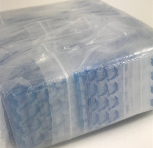 1510 Original Mini Ziplock 2.5mil Plastic Bags 1.5" x 1" Reclosable Baggies (Blue Dolphin) - The Baggie Store
