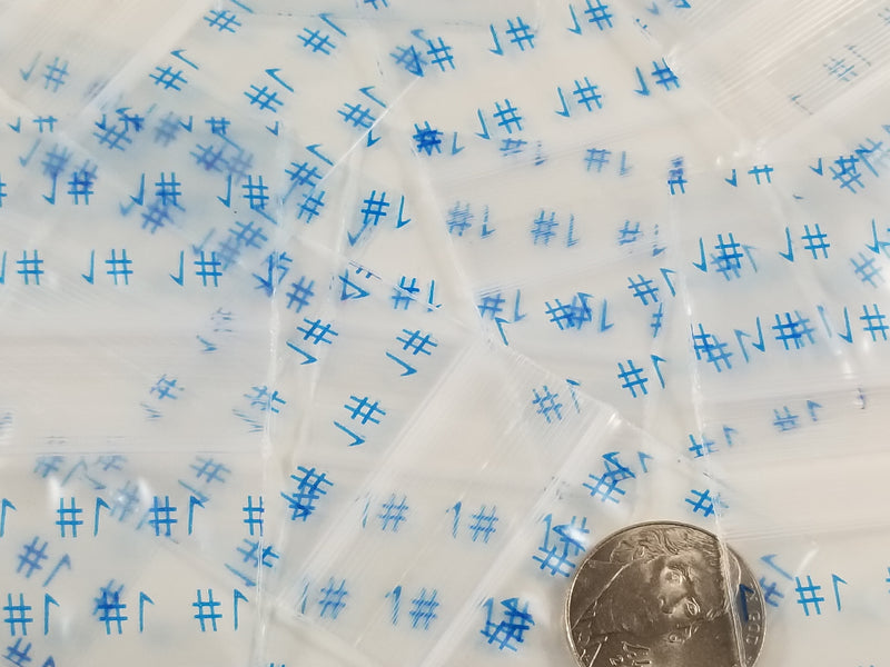1510 Original Mini Ziplock 2.5mil Plastic Bags 1.5" x 1" Reclosable Baggies (Number One #1) - The Baggie Store
