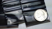 1510 Original Mini Ziplock 2.5mil Plastic Bags 1.5" x 1" Reclosable Baggies (Black) - The Baggie Store