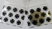 Original Apple Bags resealable chopper bags, 1.5 x 1.25 inches, shown with clear plastic material and secure resealable closure.