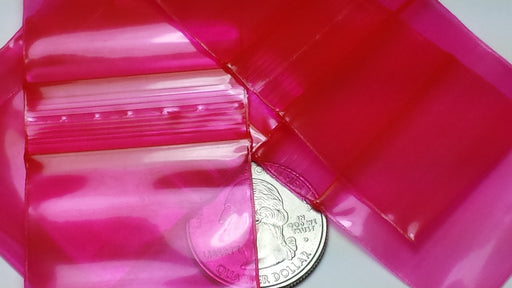 15125 Original Mini Ziplock 2.5mil Plastic Bags 1.5" x 1.25" Reclosable Baggies (Red) - The Baggie Store