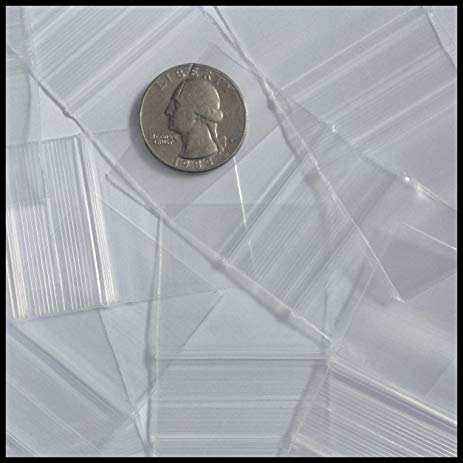 Clear resealable bags from Original Apple Bags, 1.5 x 1.25 inches, perfect for small storage or packaging.