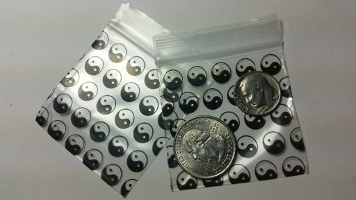 2020 Original Mini Ziplock 2.5mil Plastic Bags 2" x 2" Reclosable Baggies (Taiji/Yin Yang) - The Baggie Store