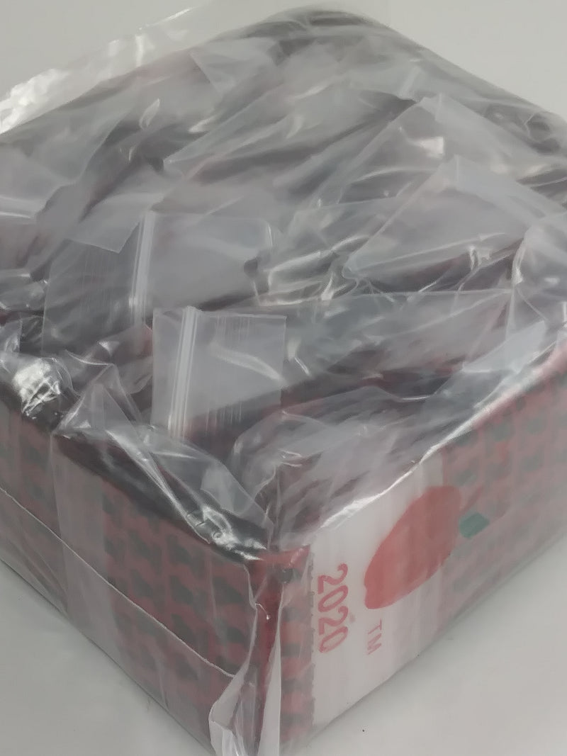 Resealable Original Apple Bags, 2x2 inches, 2020 edition, with "STAY HIGH" printed design, ideal for storage or packaging.