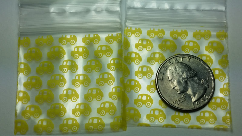 175175 Original Mini Ziplock 2.5mil Plastic Bags 1.75" x 1.75" Reclosable Baggies (Taxicab) - The Baggie Store