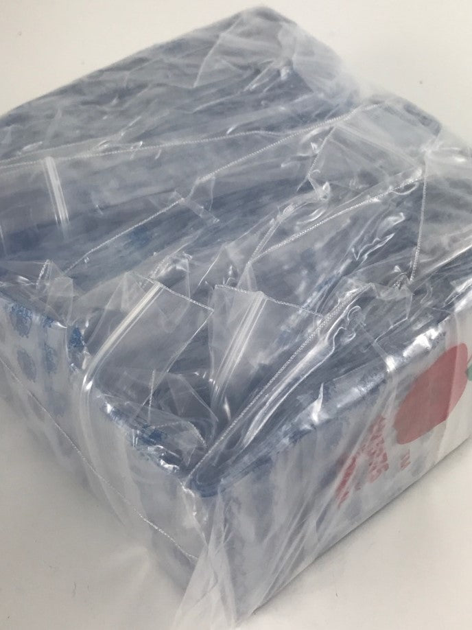 Original Apple Bags resealable bags, 1.75"x1.75", in smoke and fly colors, ideal for packaging small items or collectibles.