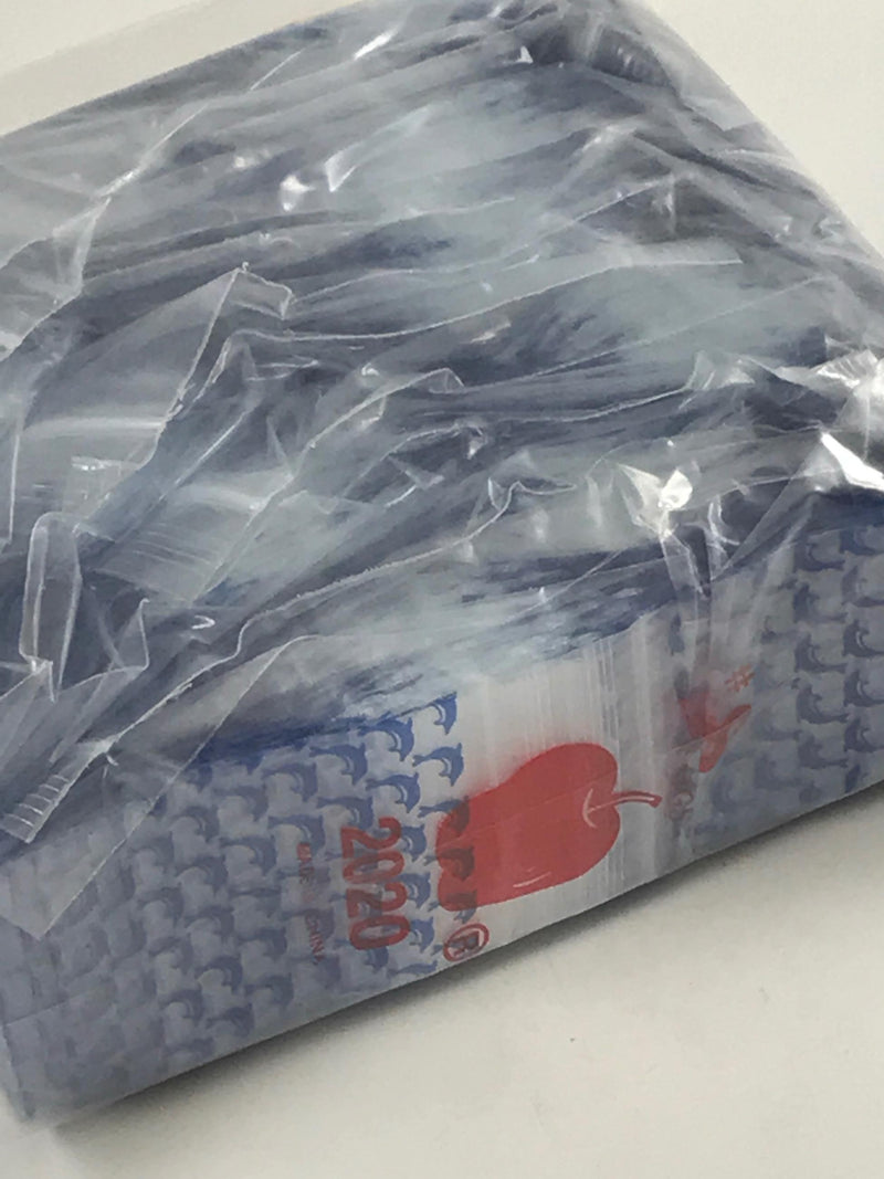 2020 Original Mini Ziplock 2.5mil Plastic Bags 2" x 2" Reclosable Baggies (Dolphin) - The Baggie Store