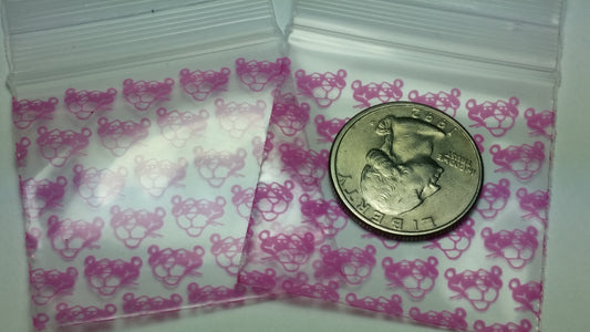 Resealable Original Apple Bags with dollar sign design, 1.75 x 1.75 inches, ideal for packaging small items.