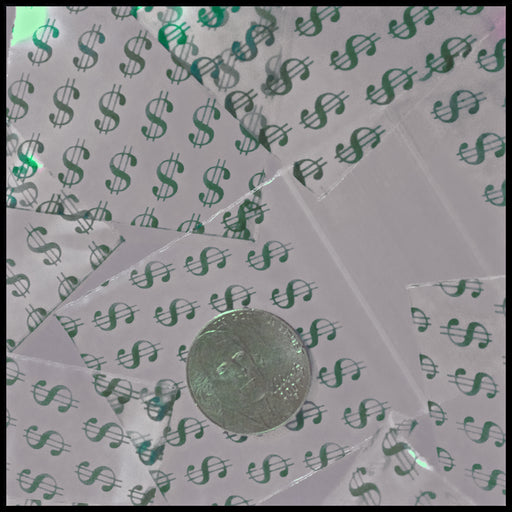 175175 Original Mini Ziplock 2.5mil Plastic Bags 1.75" x 1.75" Reclosable Baggies (Dollar Sign $) - The Baggie Store