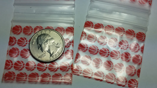 Purple resealable bags from Original Apple Bags, 1.75 x 1.75 inches, ideal for packaging and storage.