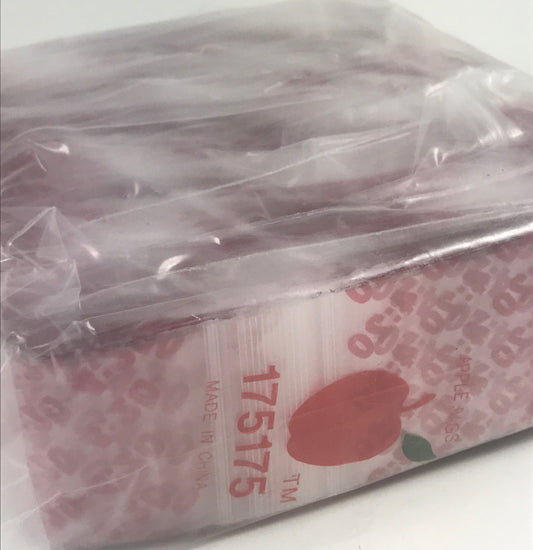 Resealable Original Apple Bags 1.75 x 1.75 inches with Four Twenty 4:20 design, ideal for storage and organization.