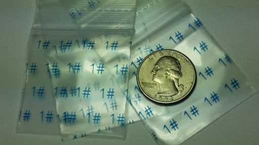 175175 Original Mini Ziplock 2.5mil Plastic Bags 1.75" x 1.75" Reclosable Baggies (Number One #1) - The Baggie Store