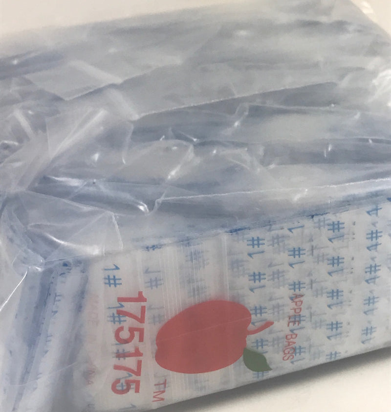 175175 Original Mini Ziplock 2.5mil Plastic Bags 1.75" x 1.75" Reclosable Baggies (Number One #1) - The Baggie Store