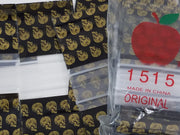 1515 Original Mini Ziplock 2.5mil Plastic Bags 1.5" x 1" Reclosable Baggies (Gold Skull) - The Baggie Store