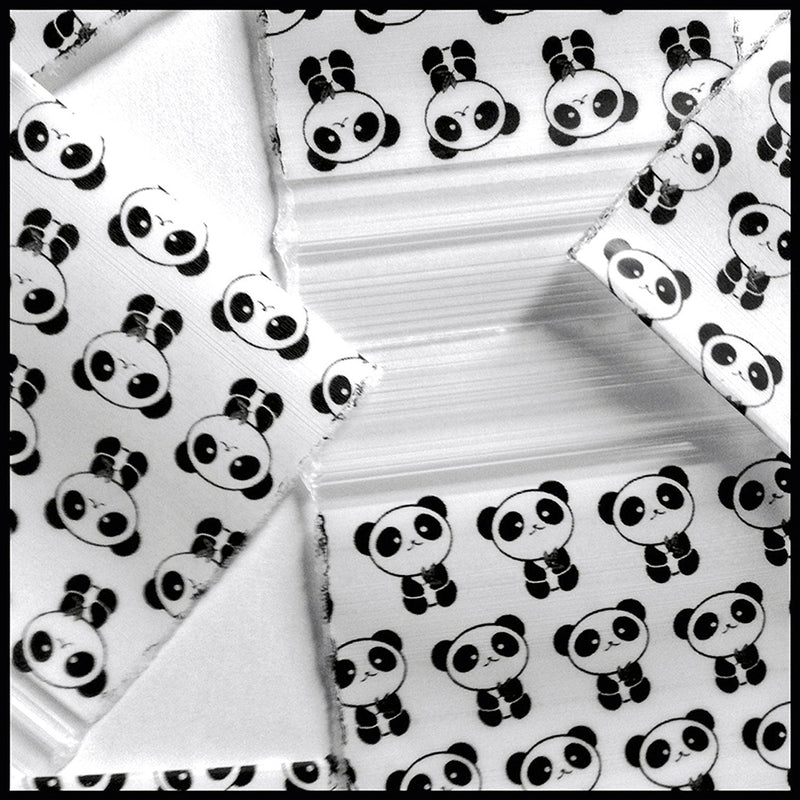 1515 Original Mini Ziplock 2.5mil Plastic Bags 1.5" x 1" Reclosable Baggies (Panda) - The Baggie Store