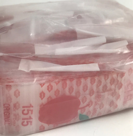 1515 Original Mini Ziplock 2.5mil Plastic Bags 1.5" x 1.5" Reclosable Baggies (Lips) - The Baggie Store
