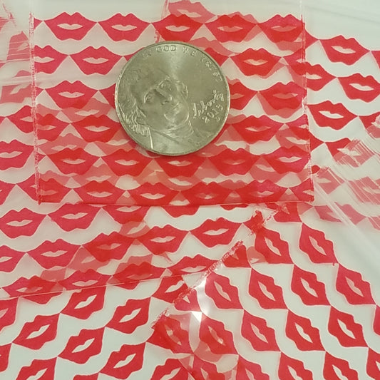 Original Apple Bags resealable bags, 2x1.5 inches, with lip design, transparent plastic storage bags for snacks or small items.