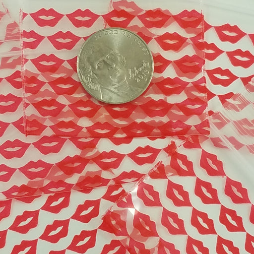 2015 Original Mini Ziplock 2.5mil Plastic Bags 2" x 1" Reclosable Baggies (Lips) - The Baggie Store
