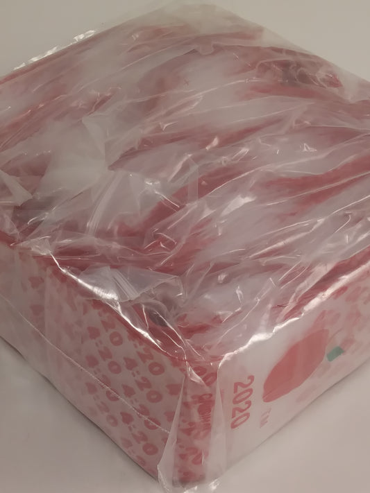 Original Apple Bags resealable bags, 2x2 inches, featuring Four Twenty 4:20 design, ideal for discreet storage.