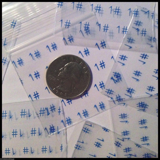 2020 Original Mini Ziplock 2.5mil Plastic Bags 2" x 2" Reclosable Baggies (Number One #1) - The Baggie Store