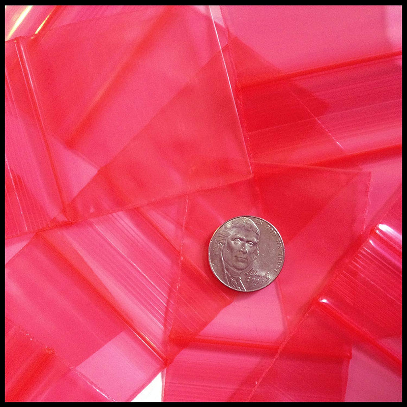 2020 Original Mini Ziplock 2.5mil Plastic Bags 2" x 2" Reclosable Baggies (Red) - The Baggie Store