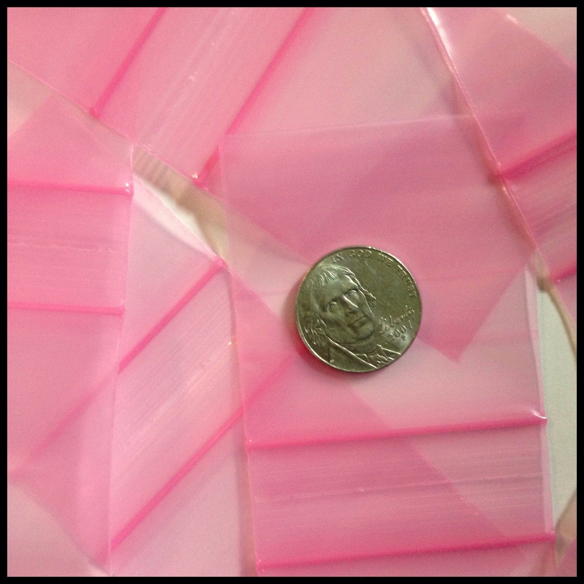 Pink 5858 Original Apple Bags, 5/8 inch by 5/8 inch, featuring a vibrant pink color and lightweight paper material.