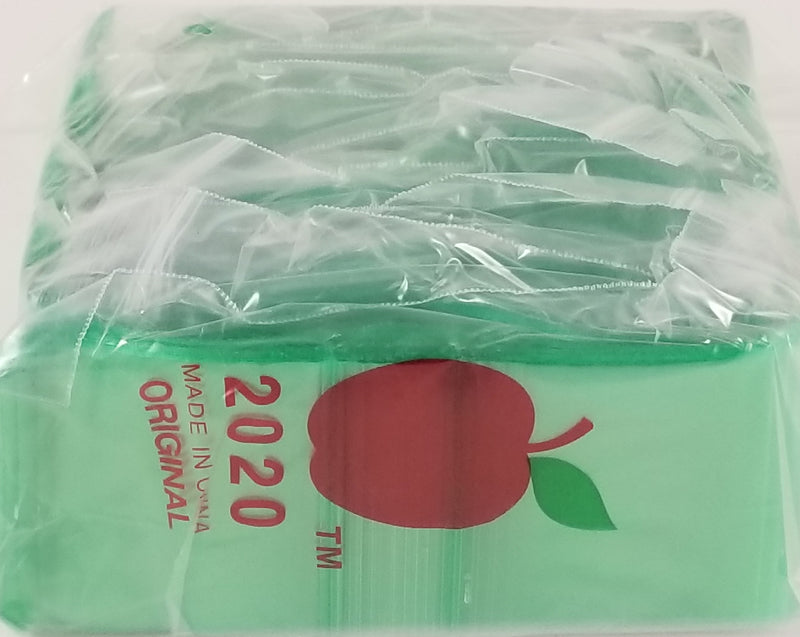 2020 Original Mini Ziplock 2.5mil Plastic Bags 2" x 2" Reclosable Baggies (Green) - The Baggie Store