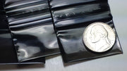 1510 Original Mini Ziplock 2.5mil Plastic Bags 1.5" x 1" Reclosable Baggies (Black) - The Baggie Store