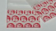 1510 Original Mini Ziplock 2.5mil Plastic Bags 1.5" x 1" Reclosable Baggies (Red Dog) - The Baggie Store
