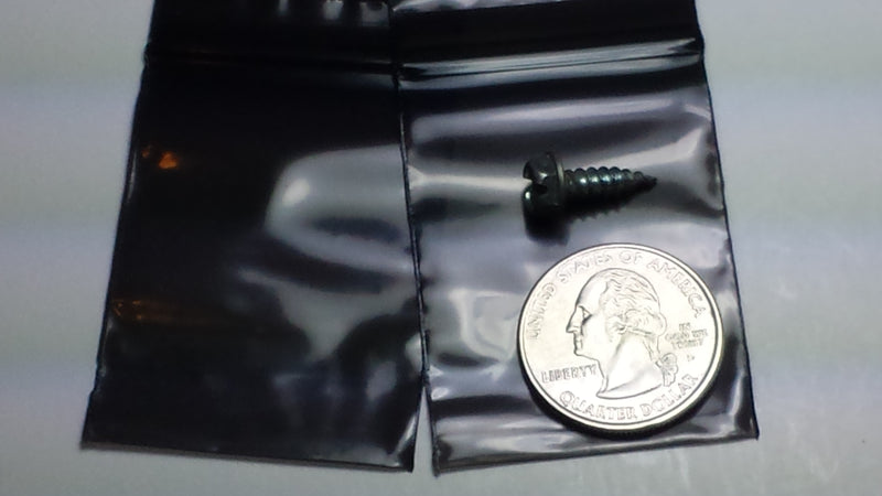 1520 Original Mini Ziplock 2.5mil Plastic Bags 1.5" x 2" Reclosable Baggies (Black) - The Baggie Store