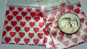175175 Original Mini Ziplock 2.5mil Plastic Bags 1.75" x 1.75" Reclosable Baggies (Hearts) - The Baggie Store