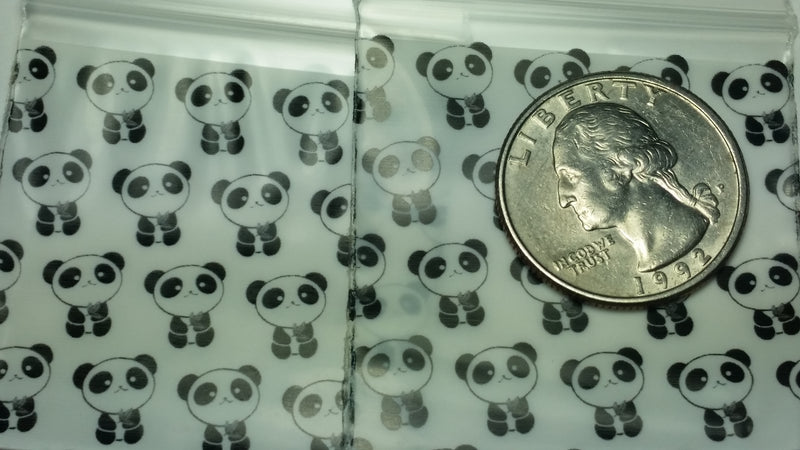 175175 Original Mini Ziplock 2.5mil Plastic Bags 1.75" x 1.75" Reclosable Baggies (Panda) - The Baggie Store