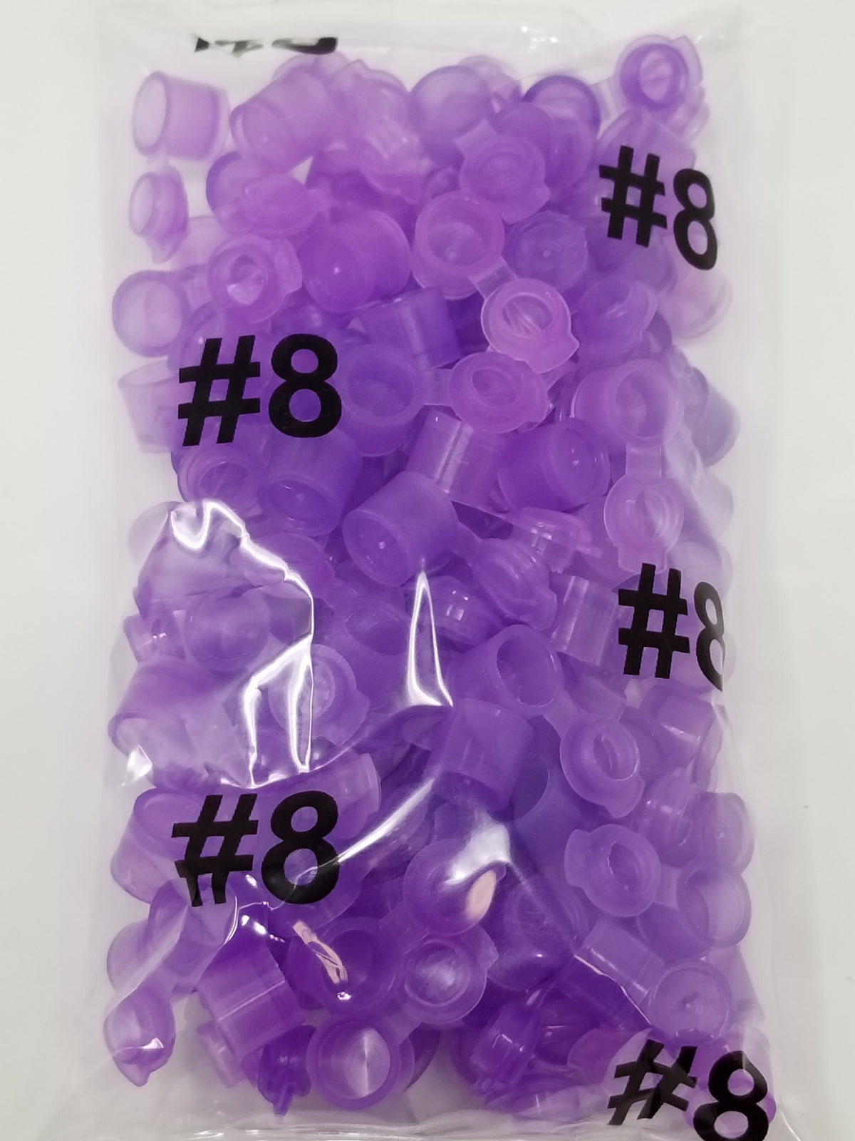 Set of 100 King Sting Mini Pop Top Trash Cans, small 8mm bottles with pop top lids, lightweight and compact for disposal or storage.
