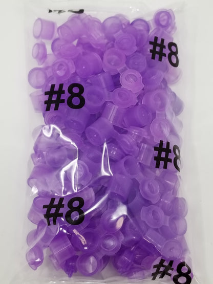 Set of 100 King Sting Mini Pop Top Trash Cans, small 8mm bottles with pop top lids, lightweight and compact for disposal or storage.