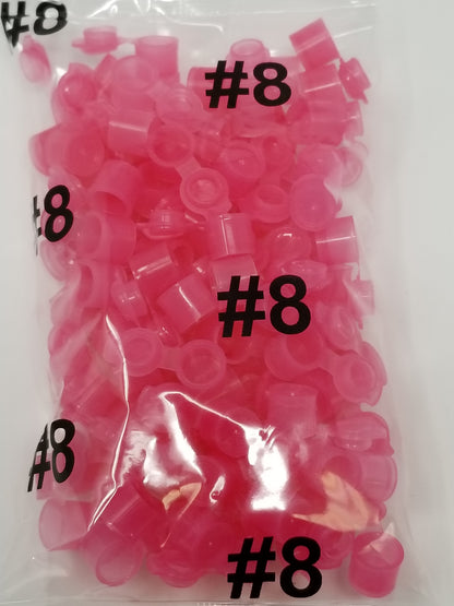 Set of 100 King Sting Mini Pop Top Trash Can bottles, small 0.8cm x 1cm pop top containers, lightweight and compact.