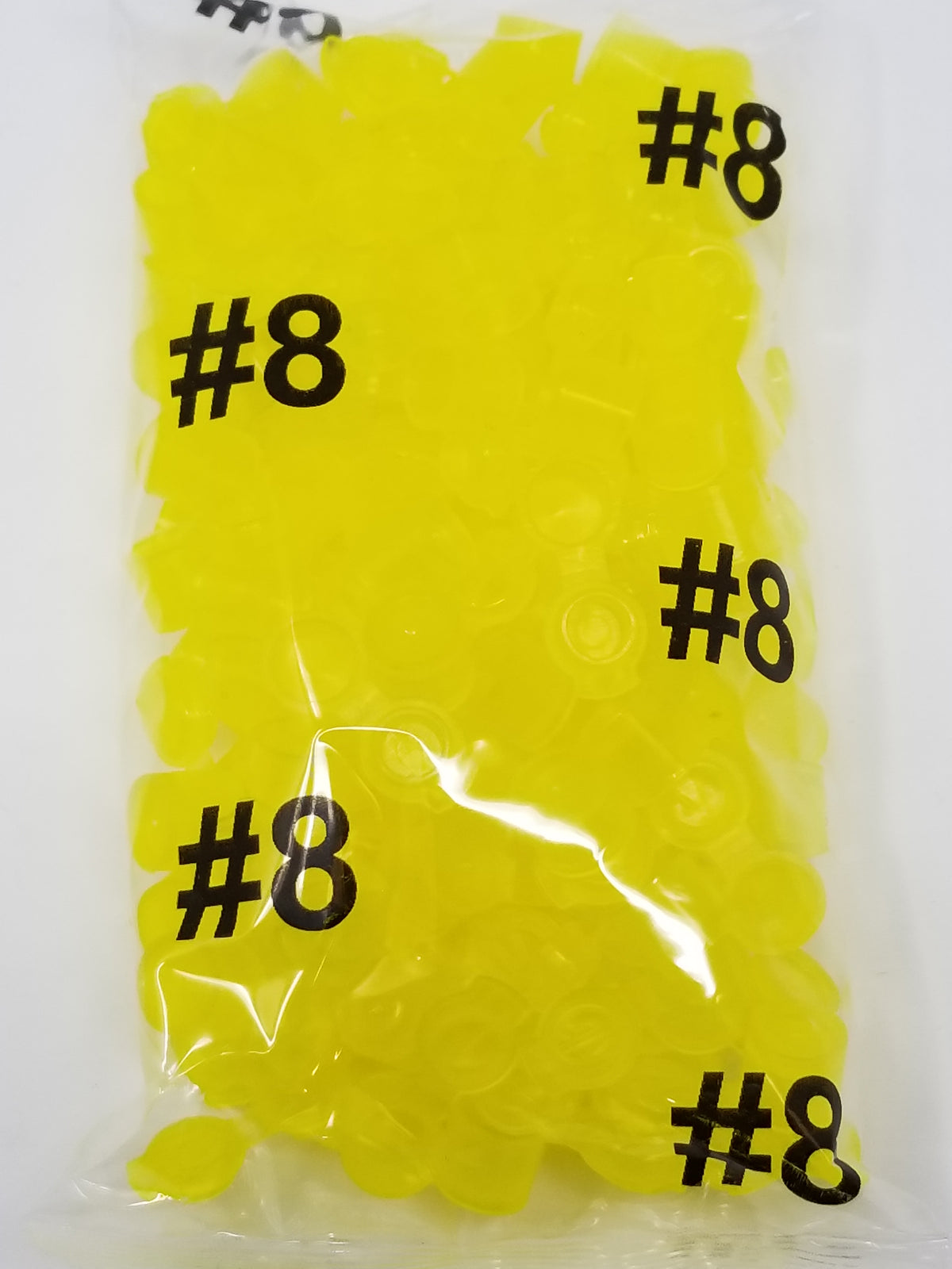 Set of 100 King Sting Mini Pop Top Trash Can bottles, small 8mm size, plastic pop top containers for storage or disposal.