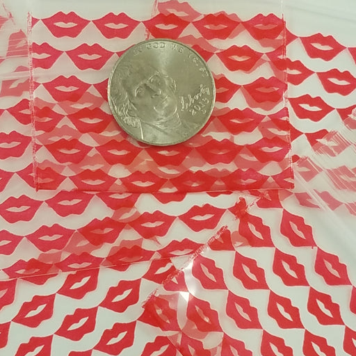 2015 Original Mini Ziplock 2.5mil Plastic Bags 2" x 1" Reclosable Baggies (Lips) - The Baggie Store