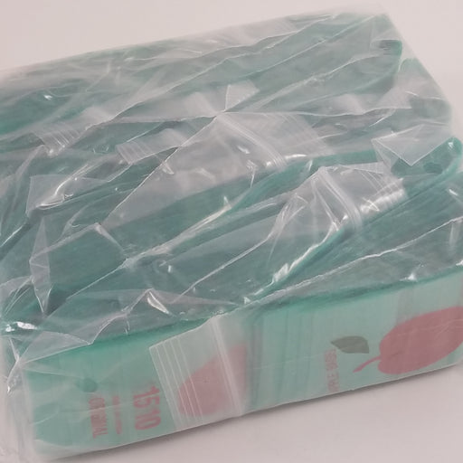 1510 Original Mini Ziplock 2.5mil Plastic Bags 1.5" x 1" Reclosable Baggies (Green) - The Baggie Store