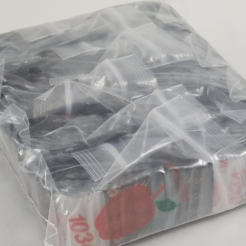 1034 Original Mini Ziplock 2.5mil Plastic Bags 1" x 3/4" Reclosable Baggies (Gold Skulls) - The Baggie Store